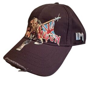 Iron Maiden The Trooper Distressed Strapback Cap Black Licensed OSFA 2010